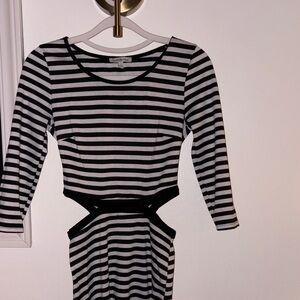 Striped Black and White Dress